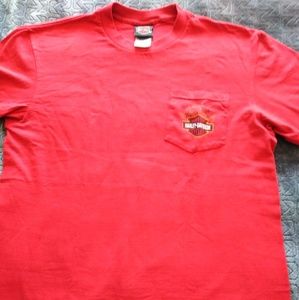 Red Harly Divedson tee